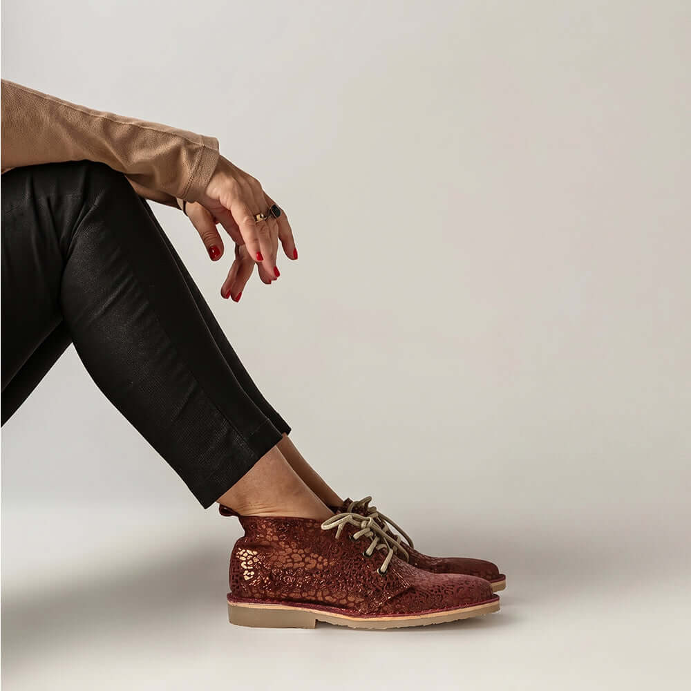 New Earth Burgundy Leopard Vellie Lifestyle