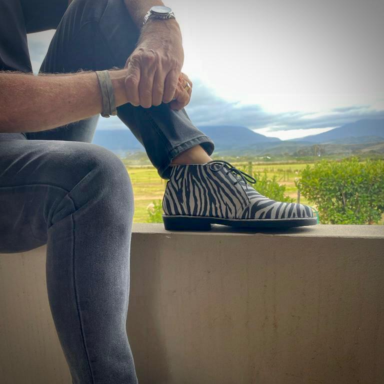 Men's Zebra Leather Vellie