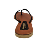 Black Velour Leather Sandal