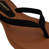 Black Velour Leather Sandal