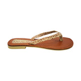 Leopard Golden Savannah Exotic Leather Sandal