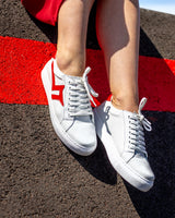 Velocity White and Red Sneaker. (Exclusive,Limited Edition) - Pre Order